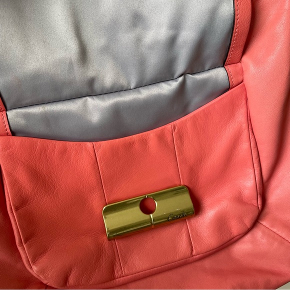 COACH KRISTEN Soft Coral Leather Shoulder Bag - Spring & Summer - Picture 10 of 11